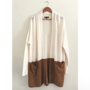 Banana Republic Two Tone Long Open Cardigan